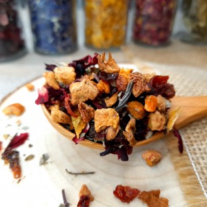 infusion fruits des bois bio fraise framboise, hibiscus