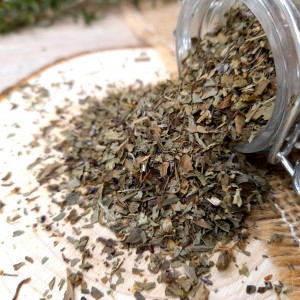 feuilles de basilic séchées