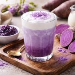 ube latte boisson violette